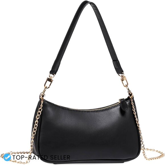 Handbags - Vegan Leather Hobo Bag Crossbody Tote Clutch Retro Chic Versatile Everyday Purse